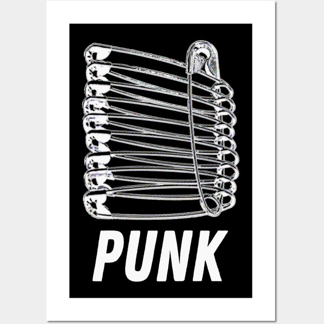 Punk #3 - Safety Pin Typography Design Wall Art by DankFutura